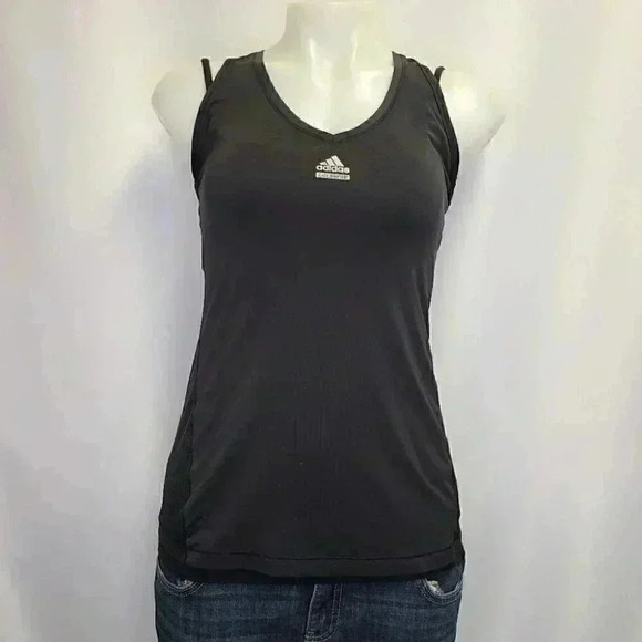 Adidas Techfit Climacool Black Racerback Tank Top Activewear Small - Picture 1 of 14